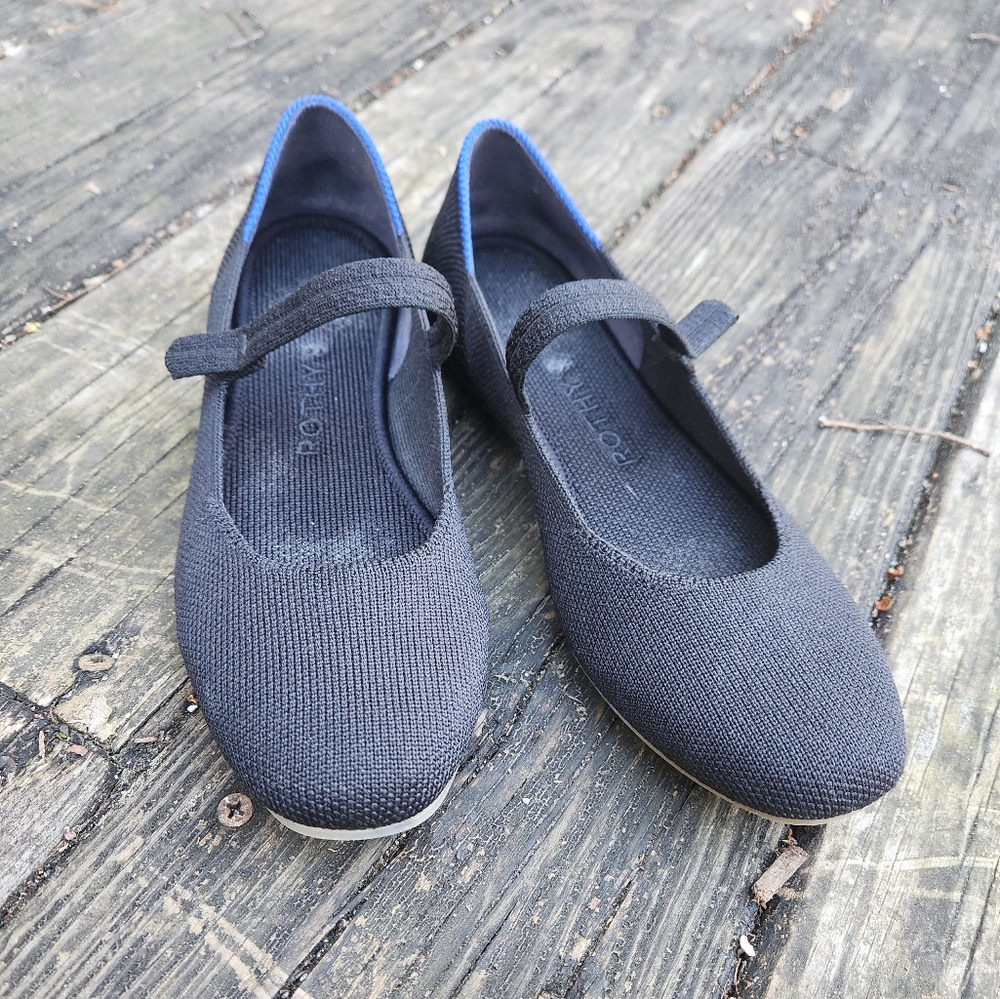 Rothy's Black Square Mary Janes